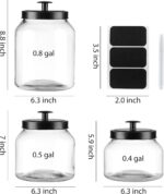 Hyperspace Clear Glass Kitchen Canister Set, Cookie Jar, Food Storage Container,... - Image 9
