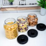 Hyperspace Clear Glass Kitchen Canister Set, Cookie Jar, Food Storage Container,... - Image 10