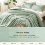 Litanika King Size Comforter Set, 3 Pieces Lightweight Solid Comforter King Size... - Image 4