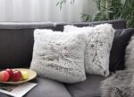 Uhomy 2 Packs Fluffy Accent Pillows Cover 20"x20", Soft Brown Ombre Artificial F... - Image 4