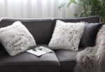Uhomy 2 Packs Fluffy Accent Pillows Cover 20"x20", Soft Brown Ombre Artificial F... - Image 5