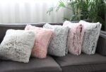 Uhomy 2 Packs Fluffy Accent Pillows Cover 20"x20", Soft Brown Ombre Artificial F... - Image 6