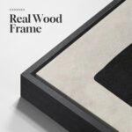 Framed Modern Black and White Neutral Abstract Wall Art, Beige Canvas Prints Pai... - Image 6