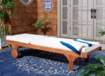 SAFAVIEH Outdoor Collection Newport Natural/ Beige Cushion Built-in Side Table A... - Image 6