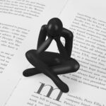 LUWOO 4 Pack Plastic Thinker Statue Decor, Abstract Style Sculptures Decoration,... - Image 5