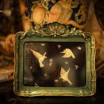5x7 Vintage Picture Frame, Antique Green Ornate Carved Horizontal Landscape Fram... - Image 4