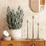 Iron Taper Candle Holder Set of 3 - Decorative Tall Candle Stand, Candlestick Ho... - Image 4