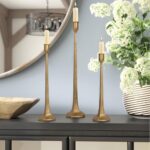 Iron Taper Candle Holder Set of 3 - Decorative Tall Candle Stand, Candlestick Ho... - Image 7