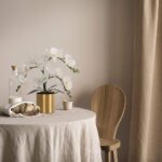 LESING Potted Artificial Orchid Flowers,Real Touch White Fake Artificial Orchid ... - Image 5