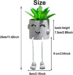 Artificial Succulents in Pots with Hanging Leg - No Care Mini Fake Succulents, B... - Image 3