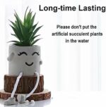 Artificial Succulents in Pots with Hanging Leg - No Care Mini Fake Succulents, B... - Image 7