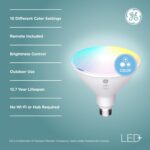 GE LED+ Color Changing PAR38 Outdoor LED Light Bulbs with Remote, 15 Watts, Outd... - Image 3