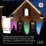 GE LED+ Color Changing PAR38 Outdoor LED Light Bulbs with Remote, 15 Watts, Outd... - Image 4