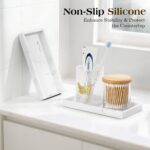 Luxspire Bathroom Vanity Tray - 2 Pack (7.9" x 4") Silicone Soap Dish for Kitche... - Image 3
