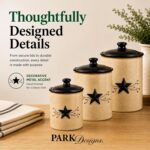 Park Designs Stoneware Star Vine 3 Piece Canister Set | Farmhouse Rustic Counter... - Image 4
