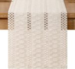 Socomi Boho Table Runner Summer Farmhouse Rustic Macrame Seasonal Long Woven Cot... - Image 4
