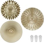 Abizarch 3Pcs Metal Plate Wall Decor Modern Style Abstract Wall Art Gold Wall Ar... - Image 3