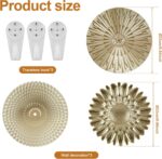 Abizarch 3Pcs Metal Plate Wall Decor Modern Style Abstract Wall Art Gold Wall Ar... - Image 6