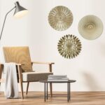 Abizarch 3Pcs Metal Plate Wall Decor Modern Style Abstract Wall Art Gold Wall Ar... - Image 8