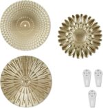 Abizarch 3Pcs Metal Plate Wall Decor Modern Style Abstract Wall Art Gold Wall Ar... - Image 9