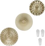 Abizarch 3Pcs Metal Plate Wall Decor Modern Style Abstract Wall Art Gold Wall Ar... - Image 10