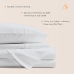 100% Egyptian Cotton Sheets Twin Size - Luxury 800 Series Elite Collection Egypt... - Image 6