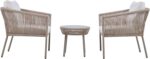 Light Luxury Simple Style Outdoor Set, Including 2 Single Chairs and 1 Coffee Ta... - Image 7