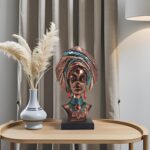 African Art Statue Sculpture - 12" African Statues for Home Decor - Lady Bust Fi... - Image 5