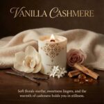 Healing Crystal Candle Gift for Women - Vanilla Cashmere Luxury Soy Candle with ... - Image 3