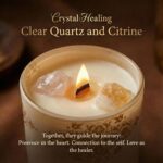 Healing Crystal Candle Gift for Women - Vanilla Cashmere Luxury Soy Candle with ... - Image 4