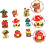 LIOOBO 9pcs Tiny House Ornament Creative Mini Resin Models for Micro Landscape G... - Image 3