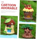LIOOBO 9pcs Tiny House Ornament Creative Mini Resin Models for Micro Landscape G... - Image 4