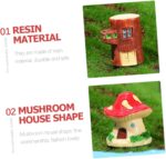 LIOOBO 9pcs Tiny House Ornament Creative Mini Resin Models for Micro Landscape G... - Image 9