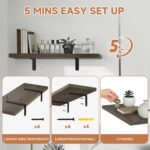 Easy Install Floating Shelves, 15.7 Inch Wall Mounted Wood Shelf,Hanging Shelf f... - Image 3