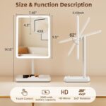 FUNTOUCH Vanity Mirror with Lights, Rechargeable Makeup Mirror with Lights,Smart... - Image 3