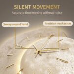3D Wall Art Decor Clock with LED Light Modern Wabi-Sabi Decorative Wall Clock Si... - Image 6