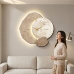 3D Wall Art Decor Clock with LED Light Modern Wabi-Sabi Decorative Wall Clock Si... - Image 7