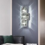 Mid Century Nordic Long Strip Crystal Vanity Wall Sconce LED Wall Light Bar Chro... - Image 4