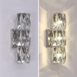 Mid Century Nordic Long Strip Crystal Vanity Wall Sconce LED Wall Light Bar Chro... - Image 5