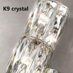 Mid Century Nordic Long Strip Crystal Vanity Wall Sconce LED Wall Light Bar Chro... - Image 6