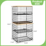 4 Pack Stackable Wire Baskets for Pantry Organizers and Storage, Pantry Baskets ... - Image 6
