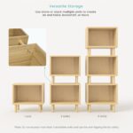 Home Zone Living Stackable Storage Cube End Table with Door or Shelf Options, Mo... - Image 6