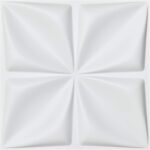 Art3d White 3D Wall Panel PVC Flower Design Cover 3 Sq Meter, for Interior Wall ... - Image 3