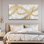 VAYIMDH Decorative Wall Art Line Painting Prints on Canvas White Living Room Wal... - Image 7