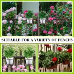 Dandat 6 Pcs 8.7'' Iron Metal Railing Flower Pot Hanging Planter Baskets Stair R... - Image 7