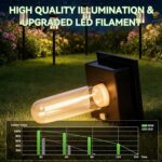 Bright Solar Pathway Lights Outdoor, 8 Pack Upgraded Solar Powered Garden Lights... - Image 3
