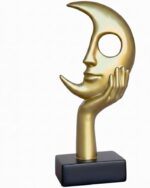 Thinker Statue, Abstract Moon-Faced Sculpture, Modern Home Decor Ornament, Suita... - Image 5
