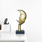 Thinker Statue, Abstract Moon-Faced Sculpture, Modern Home Decor Ornament, Suita... - Image 7