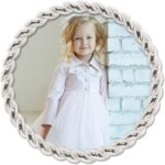Lawrence Frames Rope Design Metal Frame, 4x4 Round, Silver - Image 3