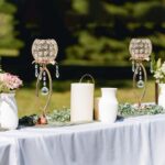 2 Pcs Gold Elegant Metal Crystal Tea Light Candle Holders with Bling Crystal Pen... - Image 5